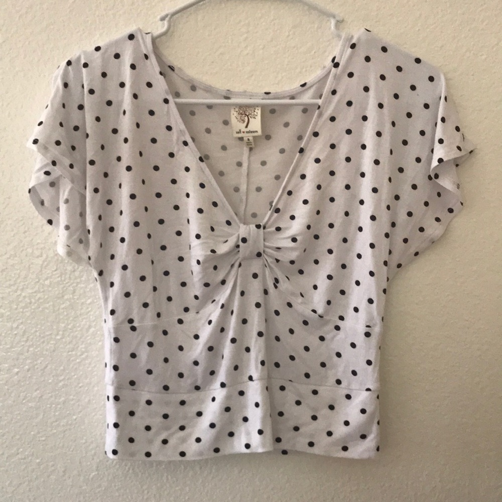 Polka dotted crop top- never worn